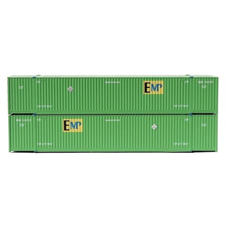 Jacksonville Terminal 53 ft. N Scale N Scale EMP Model Containers Set, 2PK JTC537025